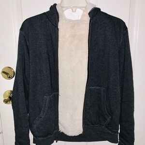 Grey Furry Sweatshirt